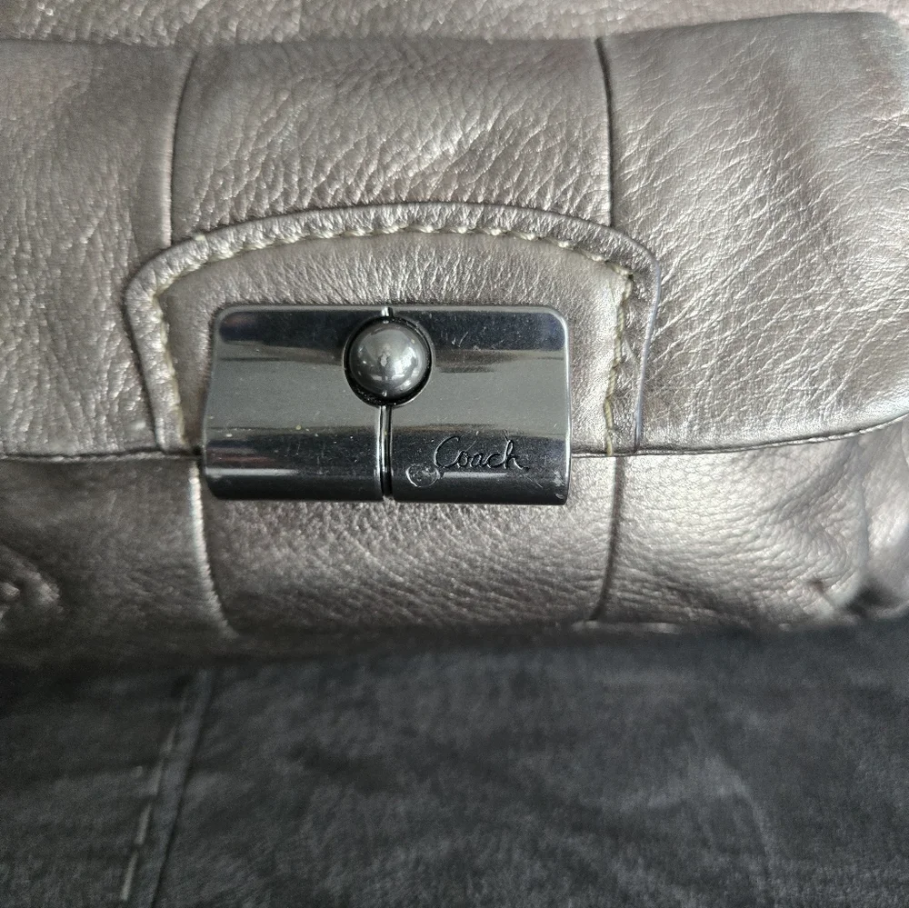 Coach Metallic Leather Shoulder Bag - Picture 3 of 9